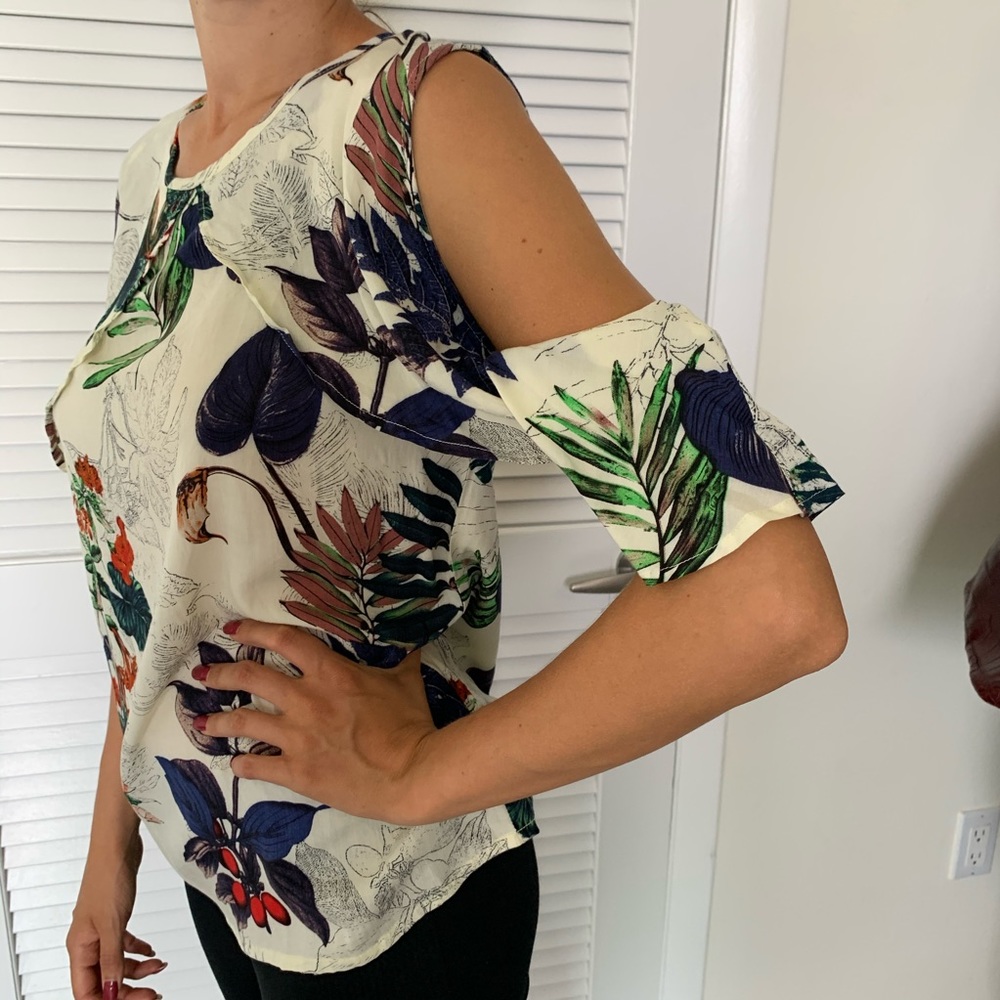 Open shoulder blouse